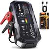 LISKCJG Booster Avviamento Auto 8000A Portatile Avviatore di Batteria Auto/Moto/Motoscafo(fino a ALL Gas/10.0L Diesel), 12V Avviatore di emergenza per Auto (Grigio scuro)