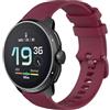 GIOPUEY Cinturini Compatibile con SUUNTO Race 49mm, Morbido Silicone Cinturino [Resistente all'Usura] [Traspirante] - Dark Red