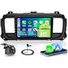 Hodozzy 【8 Core 6+128G】Per Citroen Jumpy 3/Peugeot Expert/Toyota Proace 2016-2023 Autoradio con CarPlay Wireless Android Auto, Schermo IPS da 9 Pollici con Radio FM/RDS, GPS, Bluetooth 5.0