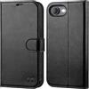 OCASE Portafoglio Cover per iPhone 17e/16e (6,1 Pollici) Nero | Custodia a Ribalta, Portafoglio in Pelle PU, Blocco RFID, 3 Slot per Carte, Supporto Integrato, Protezione Antishock