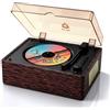 KLIM Heritage CD Player Wood Lettore Bluetooth da Casa con Altoparlanti, USB