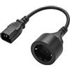 DRRI IEC C14 Spina Maschio a CEE 7/7 Europeo Femmina Schuko Socket Extentional Cavo Corto per UPS PDU