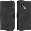 OKZone Cover per OPPO A15/OPPO A15S/A35, Custodia in PU Pelle per OPPO A15/OPPO A15S/A35, Custodia a Libro Protettiva Folio Portafoglio con Magnetica e Slot per Carte Wallet Case Flip Cover (Nero)