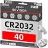 Bevigor Batteria 2032 compatibile con AirTag CR2032 al litio 3 V per la sicurezza dei bambini, adatta per portachiavi, sensori intelligenti, bilance e altro ancora (CR2032-40)