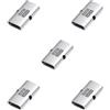 YANBORONSN Adattatore USB C femmina femmina 80Gbps 16K 240W conf. da 5 | Dati 80Gbps&video 16K ricarica rapida 240W PD 3.1 accoppiatore mini in alluminio,universale per laptop e telefono,conf.da 5