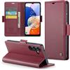 Phernykas Custodia a Libro Portafoglio per Samsung A14, RFID Magnetica | 3 Slot - Per Pendolarismo, Flip Cover Doppia Fibbia Laterale, Pelle PU Anti-Macchia, Supporto, Lavoro, Telefono Libretto