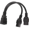 Fabater Doppio Cavo di Alimentazione Sdoppiatore IEC320 C19 A C20, 1 Ingresso 2 Uscite C20 Maschio A Doppio Cavo C19 Femmina, 12,6 Pollici 20 A 125 V 16 A 250 V per Adattatore Laptop Monitor Stampante