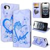 CASAFUNY Cover compatibile con iPhone 16e, Premium Pelle PU Portafoglio Custodia Magnetica Flip Wallet Case Protettiva Caso con Kickstand Carte Slot, Blu