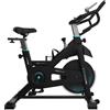 Cecotec Cyclette Indoor con Volano da 20 kg DrumFit Indoor 20000 Race. Cardiofrequenzimetro, Display LCD, Supporto per Dispositivi e Bottiglia, Manubrio Sportivo, Ruote, Sella Regolabile