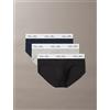 CALVIN KLEIN SLIP UOMO HIP BRIEF 3PZ NB4606 CALVIN KLEIN BLACK/GREY HEATHER/DARK SAPPH