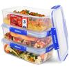 Sistema KLIP IT PLUS Contenitori per la conservazione degli alimenti | 1 l | Set di contenitori ermetici | Porta pranzo con Guarnizione ermetic | Clip di bloccaggio facile | 4 pezzi