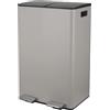 Spirella - Pattumiera Differenziata da Cucina con Pedale 60L (2x30L) - Modello Aliya - Acciaio Inox Spazzolato - Coperchio Soft-Close - Secchi Estraibili - Maniglie Laterali - Talpa Opaco