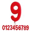 dekora - Candeline Compleanno Gigante Numero 9 Rossa 15 cm per Torta, Candeline Compleanno Numeri, Decorazione per Torta di Compleanno e Feste per Bambini