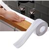 Ejoyous Striscia Calafataggio Auto Adesiva Forte Adesione, Petatura in PVC e Bordo per Protezione per Bordo Decorativo per per il Lavandino della Muro della Vasca da Bagno, Applicazione (WHITE)