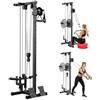 VEVOR Lat Machine da Parete, Macchina a Cavi da Parete 3 in 1, Lat Tower Professionale per Allenamenti Pulldown, Schiena Tricipiti a Casa e Palestra, Altezza Regolabile a 18 Livelli, Carico Max 227 kg