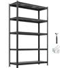 VEVOR Scaffale per Garage in Metallo 5 Ripiani Regolabili Capacità 1360,8kg, Scaffale da Stoccaggio per Carichi Pesanti, per Cucina, Officina, Magazzino e Cantina, 123 cm L x 46,5 cm P x 196,2 cm A