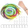 talifoca 200 Pezzi Scooby Doo, Fili di Tutti i Colori, in Plastica, Scubidu Brillantinati, con 10 Portachiavi + Ganci Snap Clip, per Creare Braccialetti, Collane