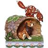 Enesco Disney Traditions Fox And Hound On Log Figurina Multicolore S, 6008077