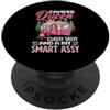Funny Camping Outdoors & RV Life Apparel Camper Queen Classy Sassy Smart Assy Vintage RV PopSockets PopGrip Adesivo