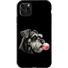 Vintage Schnauzer Bubblegum Aesthetic St Custodia per iPhone 11 Pro Max Gomma da masticare rosa Schnauzer, simpatica grafica per amanti dei cani