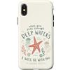 Faith Based Bible Verse Apparel Custodia per iPhone X/XS Versetto della Bibbia Cristiana Acque profonde Isaia 43 2
