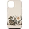Western Hunting Trails Custodia per iPhone 12/12 Pro Outdoorsman Decor Scheletro Deer Antlers Deserto