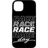 Funny Car Racing Gifts Racing Fans Car E Custodia per iPhone 14 Plus Race Race Day Bandiera a scacchi Auto Racing Bandiera a scacchi