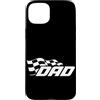 Funny Car Racing Gifts Racing Fans Car E Custodia per iPhone 15 Plus Papà Scacchi Bandiera Racing Fan Motorsport Car Racing