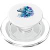 Polar Majesty Prints Polar Bear Family Arctic Celestial Glow Acquerello PopSockets PopGrip per MagSafe