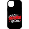 Funny Car Racing Gifts Racing Fans Car E Custodia per iPhone 14 Plus Mama Pit Crew - Bandiera a scacchi per appassionati di auto da corsa