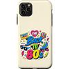 Funny Eighties 80s Costume Party Back to Custodia per iPhone 11 Pro Max Back to 80s Nostalgia Roller Skate Boombox Cassette Tape anni '80