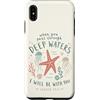 Faith Based Bible Verse Apparel Custodia per iPhone XS Max Versetto della Bibbia Cristiana Acque profonde Isaia 43 2