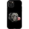 Vintage Bulldog Bubblegum Aesthetic Styl Custodia per iPhone 11 Pro Bulldog rosa Bubble Gum carino bulldog amante dei cani grafica donna