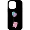 Pig piglet sow grunt animal creature nat Custodia per iPhone 14 Pro Max Piggy Mosche con Palloncini
