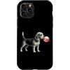 Vintage Beagle Bubblegum Aesthetic Style Custodia per iPhone 11 Pro Gomma da masticare rosa Beagle, simpatica grafica per amanti dei cani Beagle