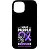 Alzheimer's Awareness Purple Ribbon Appa Custodia per iPhone 15 Indosso il viola per il sostegno di mio cugino Alzheimer