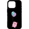 Pig piglet sow grunt animal creature nat Custodia per iPhone 16 Pro Piggy Mosche con Palloncini