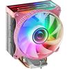 Mars Gaming MCPU-VR Nero, Dissipatore CPU, Doppio Infinity Mirror ARGB, 4 Heatpipes HCT, TDP 180W, Ventola Ultrasilenziosa PWM 12cm