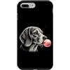 Vintage Beagle Bubblegum Aesthetic Style Custodia per iPhone 7 Plus/8 Plus Gomma da masticare rosa Beagle, simpatica grafica per amanti dei cani Beagle