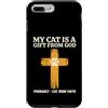 Cat Mom Christian Faith Cross Custodia per iPhone 7 Plus/8 Plus Il mio gatto è una benedizione di Dio