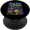 Halloween Costume Funny Spooky Season Halloween Scegli il tuo veleno Divertente Mago Vintage Halloween PopSockets PopGrip Adesivo