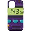 Random Galaxy Custodia per iPhone 12/12 Pro 143 Love Retro Cercapersone Codice anni '90 Y2K Nostalgia