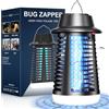Generic Lampada Antizanzare, Lampada per Zanzare 4250V con Tenuta IPX4, Luce UV 20W e Illuminazione a LED, Ammazza Zanzare Elettrico per Camera da Letto Interni Terrazza Giardino sul Retro
