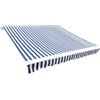 Roanoer Tessuto di ricambio per tenda da sole, 3 x 2,5 m, a righe blu e bianche, 280 x 245 cm, protezione solare di ricambio per balcone, terrazza, senza telaio