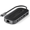 Satechi ST-U4MGEM replicatore di porte e docking station per laptop Cablato USB4 Nero, Grigio (Laptop Dock/Port Replicator - Wired Usb4 Black, Grey Warranty: 12M) [ST-U4MGEM]