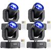 Osusuent 4 pezzi Mini Teste Mobili LED 30W Beam uce da Palcoscenico con Telecomando 5 modalità controllo Stroboscopico DMX512 Luci Palcoscenico per Natale Club DJ Discoteca Festa