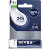 NIVEA MEN Active - Protezione per labbra da uomo con filtro SPF 15, 4,8 g