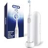 Oral-B iO Series 2 Limited - Spazzolino elettrico ricaricabile, bianco puro, con 1 testina delicata e 1 custodia da viaggio bianca, sensore automatico di pressione per proteggere le gengive, 3