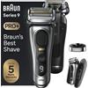 Braun Rasoio elettrico Braun Series 9 Pro+, 9527s, Wet&Dry, testina di rasatura 5+1, PowerCase e stazione di ricarica
