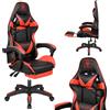 Krüger&Matz Kruger&Matz KM0790 Sedia da gioco con poggiapiedi GX-150, nera e rossa
